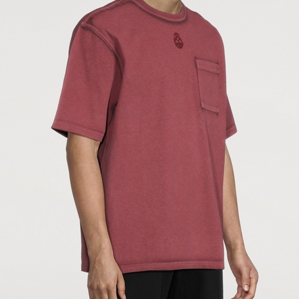 McQUEEN Inverted Skull Embroidery T-Shirt